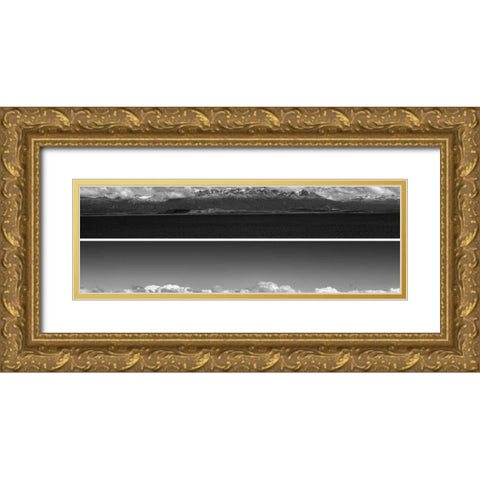 2-Up Mountain Panorama Gold Ornate Wood Framed Art Print with Double Matting by Nalbandian, Nish