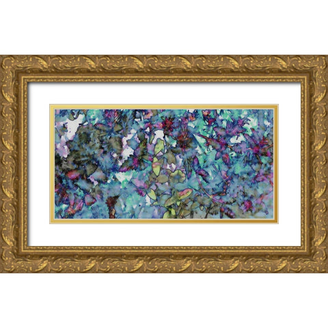 Flower Drop II Gold Ornate Wood Framed Art Print with Double Matting by Harrington, Danielle