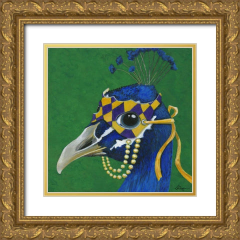 You Silly Bird - Tina Gold Ornate Wood Framed Art Print with Double Matting by Roll, Dlynn