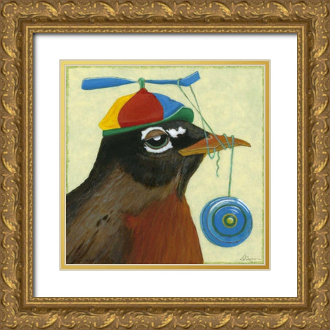 You Silly Bird - Chandler Gold Ornate Wood Framed Art Print with Double Matting by Roll, Dlynn