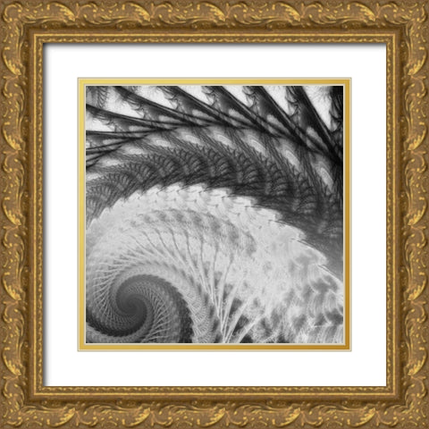 Helix I Gold Ornate Wood Framed Art Print with Double Matting by Burghardt, James