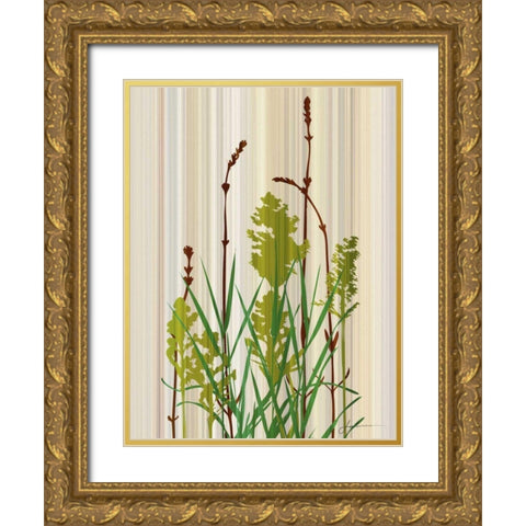 Strip Garden II Gold Ornate Wood Framed Art Print with Double Matting by Burghardt, James