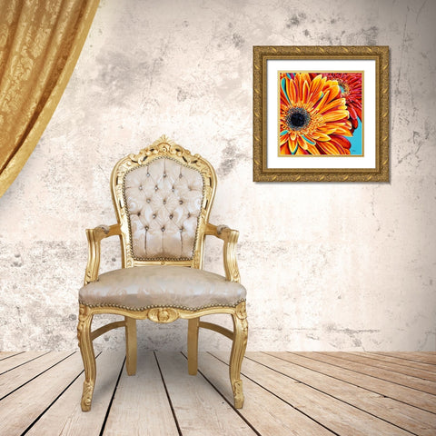 Color Bursts II Gold Ornate Wood Framed Art Print with Double Matting by Vitaletti, Carolee