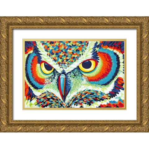 Bright Eyes Gold Ornate Wood Framed Art Print with Double Matting by Vitaletti, Carolee