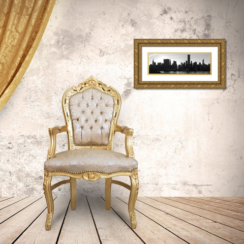 Panorama of NYC VI Gold Ornate Wood Framed Art Print with Double Matting by Pica, Jeff