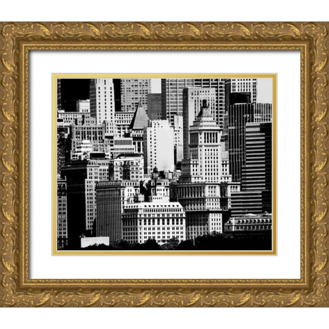 NYC Skyline IX Gold Ornate Wood Framed Art Print with Double Matting by Pica, Jeff