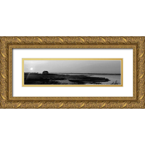 Shore Panorama VI Gold Ornate Wood Framed Art Print with Double Matting by Pica, Jeff