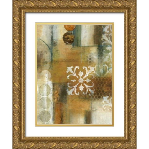 Modern Note I Gold Ornate Wood Framed Art Print with Double Matting by Green-Aldridge, Willie