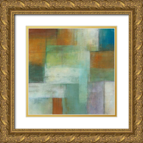 Lake Blue Essence II Gold Ornate Wood Framed Art Print with Double Matting by Green-Aldridge, W.