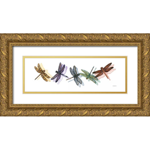 Wings of Splendor II Gold Ornate Wood Framed Art Print with Double Matting by Russell, Wendy