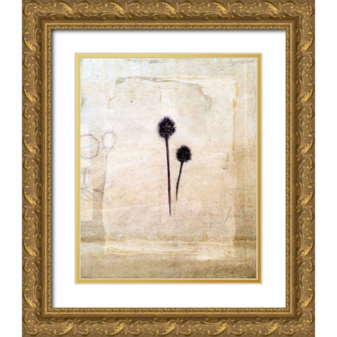 Herbarium IV Gold Ornate Wood Framed Art Print with Double Matting by Blixt, Ingrid