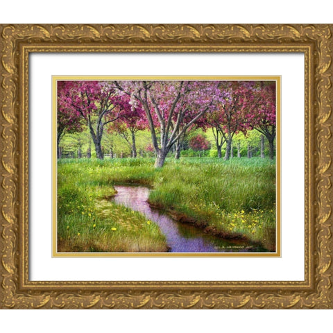 Summer Spring Gold Ornate Wood Framed Art Print with Double Matting by Vest, Chris