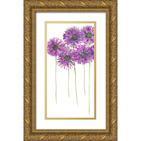 Pinwheels I Gold Ornate Wood Framed Art Print with Double Matting by Velasquez, Deborah