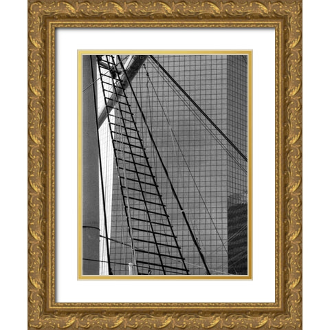 South Street Seaport III Gold Ornate Wood Framed Art Print with Double Matting by Pica, Jeff