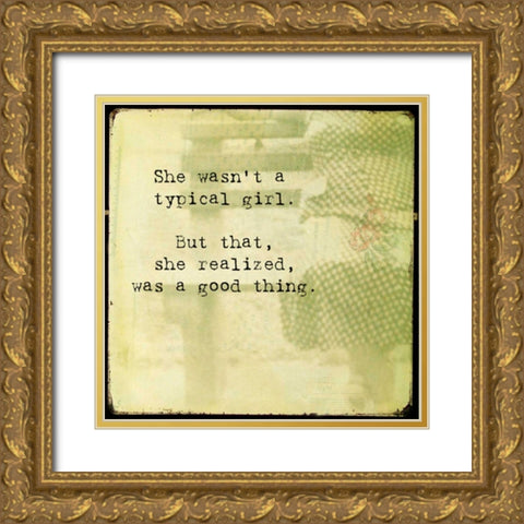 She I Gold Ornate Wood Framed Art Print with Double Matting by Jorgensen, Jennifer