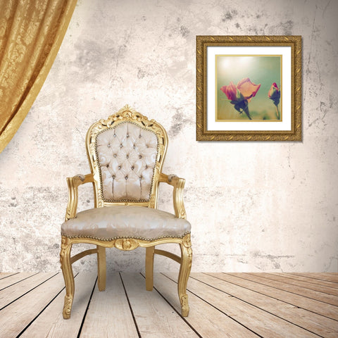 Dream in Pink V Gold Ornate Wood Framed Art Print with Double Matting by Jorgensen, Jennifer