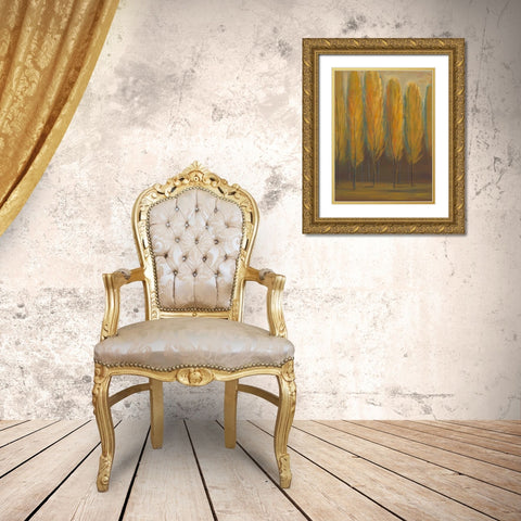 Soft Sienna Gold Ornate Wood Framed Art Print with Double Matting by Joy, Julie