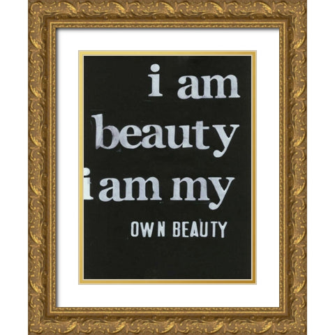 Be Beautiful II Gold Ornate Wood Framed Art Print with Double Matting by Velasquez, Deborah