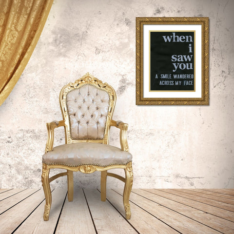When I Saw You... II Gold Ornate Wood Framed Art Print with Double Matting by Velasquez, Deborah