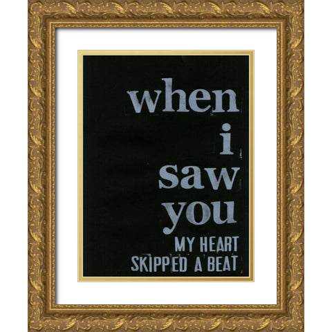 When I Saw You... III Gold Ornate Wood Framed Art Print with Double Matting by Velasquez, Deborah