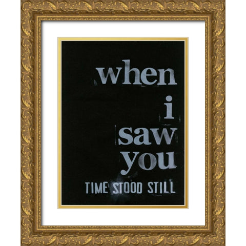 When I Saw You... IV Gold Ornate Wood Framed Art Print with Double Matting by Velasquez, Deborah