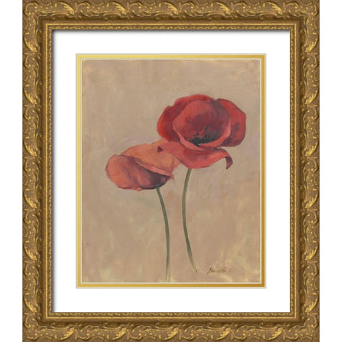 Blooms and Stems II Gold Ornate Wood Framed Art Print with Double Matting by Cohen, Marietta