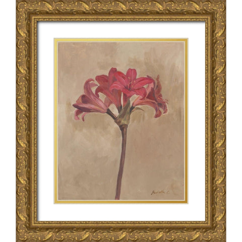 Blooms and Stems III Gold Ornate Wood Framed Art Print with Double Matting by Cohen, Marietta