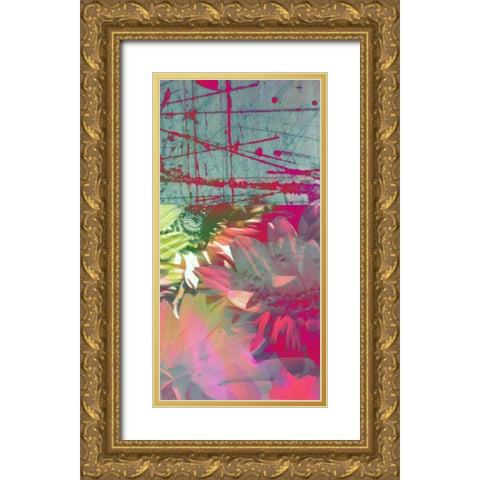 Pink Wonders II Gold Ornate Wood Framed Art Print with Double Matting by Mountain, Ricki