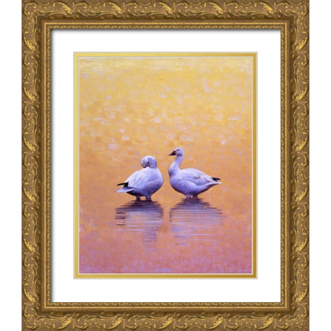 Dawn Meditation Gold Ornate Wood Framed Art Print with Double Matting by Chapman, Julie T.
