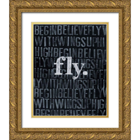 Dream Imagine... IV Gold Ornate Wood Framed Art Print with Double Matting by Velasquez, Deborah