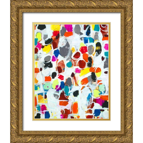 Celebration I Gold Ornate Wood Framed Art Print with Double Matting by Fuchs, Jodi