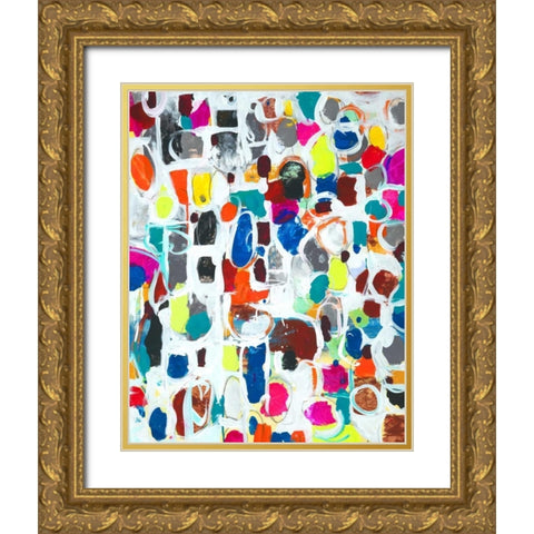 Celebration II Gold Ornate Wood Framed Art Print with Double Matting by Fuchs, Jodi