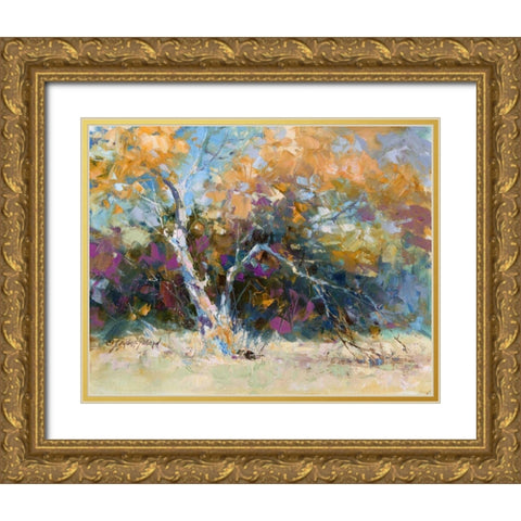 Sycamore Gold Ornate Wood Framed Art Print with Double Matting by Pollard, Julie G.