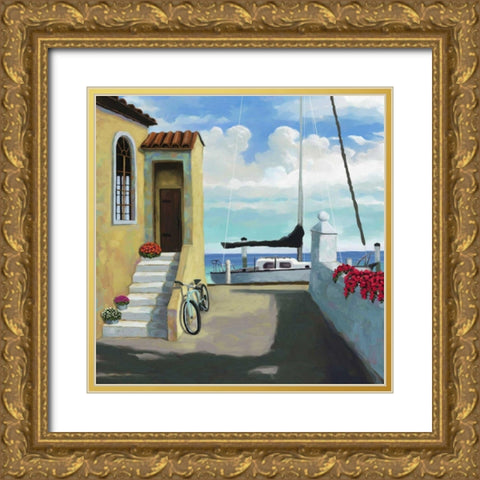 Conch Republic VI Gold Ornate Wood Framed Art Print with Double Matting by Novak, Rick