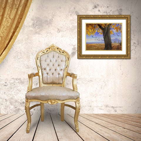 Yellow Cottonwood Gold Ornate Wood Framed Art Print with Double Matting by Vest, Chris