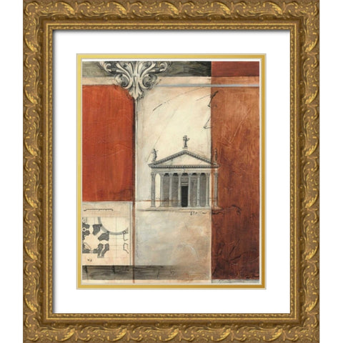 Architectural Measure I Gold Ornate Wood Framed Art Print with Double Matting by Harper, Ethan