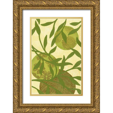 Florestial III Gold Ornate Wood Framed Art Print with Double Matting by Slocum, Nancy