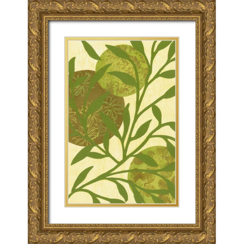 Florestial IV Gold Ornate Wood Framed Art Print with Double Matting by Slocum, Nancy