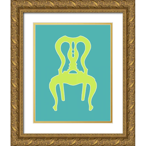 Graphic Chair II Gold Ornate Wood Framed Art Print with Double Matting by Zarris, Chariklia