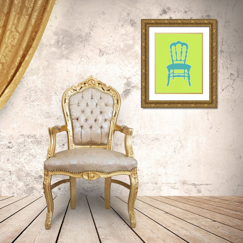 Graphic Chair III Gold Ornate Wood Framed Art Print with Double Matting by Zarris, Chariklia