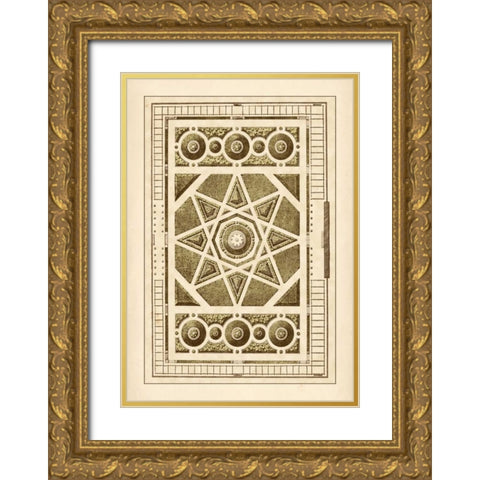 Garden Maze VI Gold Ornate Wood Framed Art Print with Double Matting by Blondel