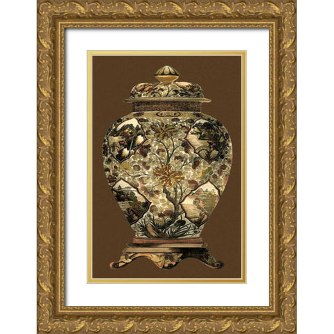 Amber Porcelain I Gold Ornate Wood Framed Art Print with Double Matting by Vision Studio