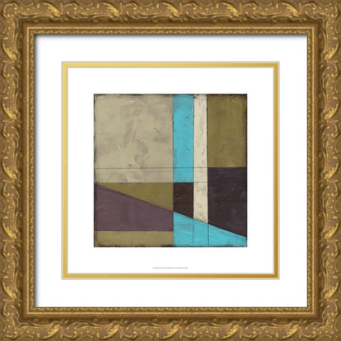 Geometric Sketch I Gold Ornate Wood Framed Art Print with Double Matting by Goldberger, Jennifer