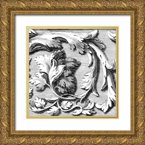 Sculptural Detail IV Gold Ornate Wood Framed Art Print with Double Matting by Vision Studio