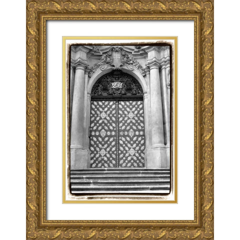 Prague Passageway V Gold Ornate Wood Framed Art Print with Double Matting by DeNardo, Laura
