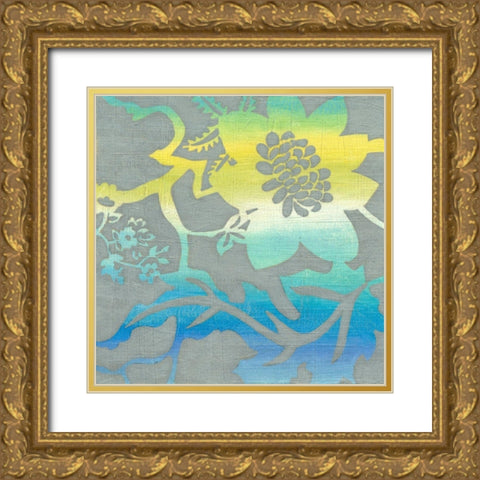 Ombre Garden I Gold Ornate Wood Framed Art Print with Double Matting by Zarris, Chariklia