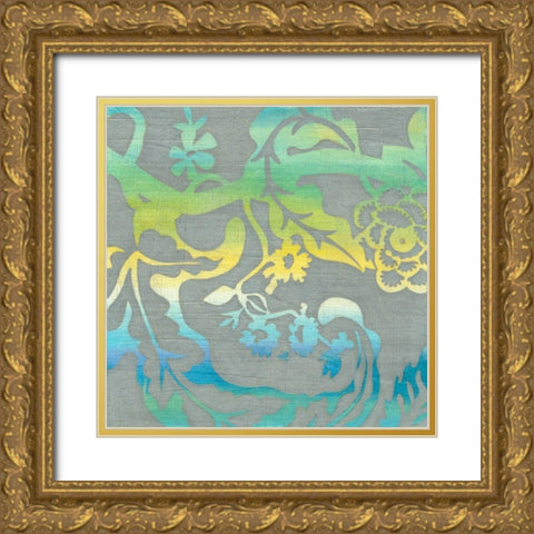 Ombre Garden II Gold Ornate Wood Framed Art Print with Double Matting by Zarris, Chariklia