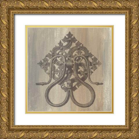 Decorative Elegance III Gold Ornate Wood Framed Art Print with Double Matting by Harper, Ethan