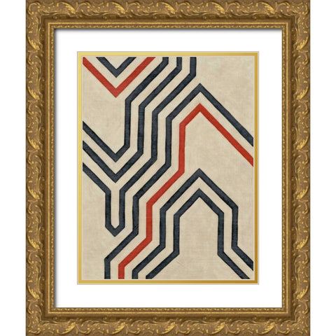 Diversion II Gold Ornate Wood Framed Art Print with Double Matting by Zarris, Chariklia
