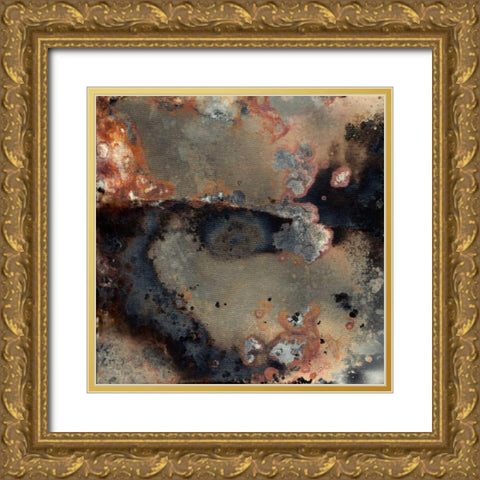 Pangea IV Gold Ornate Wood Framed Art Print with Double Matting by Archie, K.